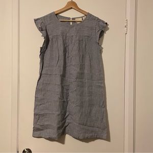 2/15$ Linen Striped Dress